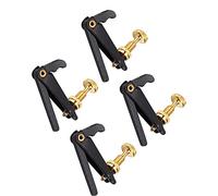 4 Piece Violin Fine Tuners Set, Metal String Adjusters for Electric and Acoustic Violins, Modern Design for 4/4 to 3/4 Violins, for Band Players and Classic Musicians