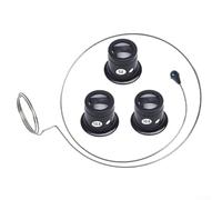 4-Piece Watch Magnifier Loop Set with 5X, & 15x Magnifying Glasses for Jewelry Repair, Watchmaking, and Hand Tool Use -