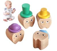 4-piece wooden cases for lost teeth, tooth fairy box for children, tooth fairy box for girls, memory container for the first tooth for children, for storing lost teeth of and girls