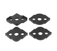4 Piece Woodworking Half Fillet Quick Positioner, ABS Radius Jig Router Templates Corner Routing Bit, for Right Angle Photo Frames, Tables, Wooden Boards(black)