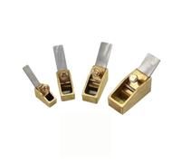 4 Piece Woodworking Plane Set Flat Bottom Metal Copper Luthier Tool Guitar Woodworking Copper Planer (Color : 4PC Flat bottom)