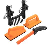 4 Piece Woodworking Safety Kit with Feather Board Magnetic Handle Push Stick Straight Handle Push Block and Angled Handle Push Block Ideal for Table