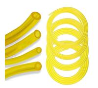 4 Piece Yellow Universal Fuel Pipe Set,PVC Plastic,Tubing Carburetor Fuel Vent Line,2x3.5mm,2.5x5mm,3x5mm, 3x6mm,Suitable for Chainsaws, Dirt Bike,Pressure Washers,Lawn Mowers,Petrol Pipe Replacement