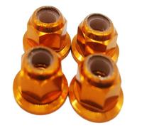 4 Pieces 1/10 Aluminum Alloy Tyre Nut for VENTURE Crawler RC Car,Orange | Aluminum alloy,M4 nuts,4pcs,1/10 scale,for VENTURE crawler,rust-proof,durable,easy install,replace old parts