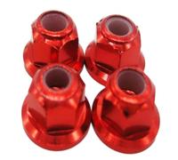 4 Pieces 1/10 Aluminum Alloy Tyre Nut for VENTURE Crawler RC Car,Red | Aluminum alloy,M4 tyre nut,4pcs,1/10 scale,for VENTURE crawler,rust-proof,durable,easy install,replace old parts
