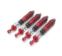 4 Pieces 1/12 Remote Control Cars Shock Absorber Upgraded Damper Kit Accessories Replacement for WLtoys 12402-A A323 12409, Red