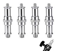 4 Pieces 1/4 to 3/8 inch Male Convertor Threaded Screw Tripod Adapter for Flash Holder, Studio Light Stand, Ball Head, Wireless Flash Receiver, Trigger.