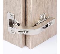 4 Pieces 135 Degree Folding Cabinet Hinges for Kitchen and Wardrobe Doors, Zinc Plated Cold Rolled Steel Corner Combination Cupboard Hardware