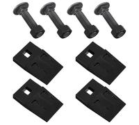 4 Pieces 3 Point Auger Cutting Edge with Screw Square Hole Replacement Auger Teeth with Hardware for Most Heavy Duty 3 Point Post Hole Digger