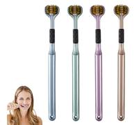 4 Pieces 3-Sided Toothbrush 3 Sided Au-tism Toothbrush Three Bristle Travel Toothbrush for Complete Teeth and Gum-Care Wrap Around Toothbrush for Adult Kid Teeth Care Complete Teeth Gum Care