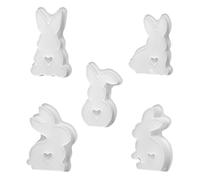 4 Pieces 3D Rabbit Silicone Candle Moulds for Handmade Candles, Soap, Candy, Chocolate, Home Decoration, Epoxy Resin, Rabbit Silicone Mould for Chocolate