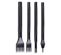 4 Pieces 3mm Pricking Leather Punching Tools Stitching Punch Tool 1+2+4+6 Prong