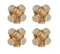 4 Pieces 4 Hole Copper Fogging Nozzle for Agricultural Use with Uniform Spray, Suitable for Garden Sprayers and Lawn Sprinklers