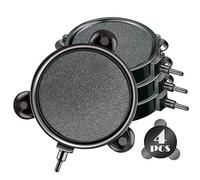 4 Pieces 4 Inch Air Stone Disc Bubbler Diffuser with 12 Pieces Suction Cups for Aquarium Hydroponics Fish Tank Air Pump Round Aquarium Air Stone Kit