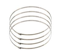 4 Pieces 450mm / 17.7inch Large Size Metal Stainless Steel Duct Clamps Pipe Clamps Hose Clamp Adjustable Ducting Clamps for Securing Hoses and Pipes Tube