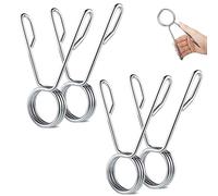 4 Pieces 50 mm Handlebar Locks Barbell Lock Clamp for Handlebars Spring Locks, silver, taglia unica, All Seasons