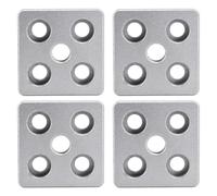 (4 Pieces) 6060 Series M16 Aluminium Alloy Square Base Plates Joining Plate Connector for Aluminum Profile