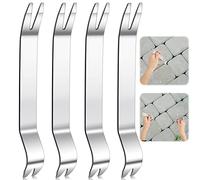 4 Pieces 7 x 1 Inch Tools Paver Puller Stainless Steel Paver Extractor Tool Removal Raise Sunken Brick Tool for Garden Lawn Yard, Replace Paver Patio Blocks