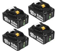4 Pieces 8.0Ah 18V Battery Replacement for Makita 18V Battery Compatible with Makita Battery 18V BL1850B BL1840B BL1830B BL1835 BL1840 BL1850 Cordless Tool Battery with LED Indicator