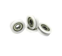 4 pieces 8x30x10 POM U-shaped bearing wheel pulley BSU60830-10 POM R3 mm U track guide groove roller 8 * 30 * 10