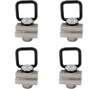 4 Pieces 9/16 Inch T-Track Bed Deck Rail Nuts 4 X 0.37 Inch D-Ring Tie Down Anchors Kit for Trailer and Truck Bed Fastener Screws and Nut Set T Slot Nuts-t-Slot Nuts Bed Rail tie Down