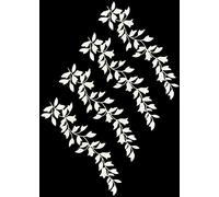4 Pieces 9.4inch Long Leaves Patch Ivy Leaf Iron on Patches Embroided Applique for Garment Curtain Pillow Blanket Trimming Dress Embellishments (White)