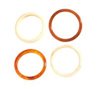 4 Pieces Acrylic Stylish Set Modern Round Textured Design Stackable Wrist Jewelry Nordic Styles Accessories Contemporary Acrylic Wristwear Set
