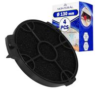 4 Pieces Activated Charcoal Filters for Cooker Hood Ø 130 mm Models CARBFILT4 with Original Code ART00801 02859394 for B&Q for Cooke & Lewis for Designair for Elica for MyAppliances - MONTERAL