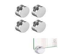 [4 Pieces] Adjustable Frameless Rectangular Glass Shelf Bracket Bracket Heavy Fixture Shelf Shelf clamp