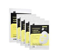 4 Pieces Advanced Snail Mucin Glass Glow Hydrogel Face Masks Skincare, Collagen Face Mask, Deep Moisturizing Overnight Peel Off Face Mask for Hydration Boost, Radiant, Smooth, Firm