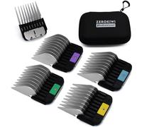 4 Pieces Animal Clipper Stainless Steel A5-Style Replacement Attachment Guide Guard Combs, 16/19/22/25mm 5/8", 3/4", 7/8", 1" Compatible with Wahl KM2/5/10 Andis AG BG Oster A5/A6 Pet Cat Dog Groomers