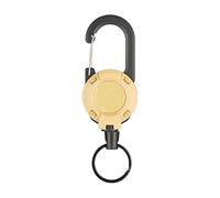 4 Pieces Badge Reel Reel Retractable Key Ring Badge Reel Badge Holder Carabiner Steel Retractable Lanyard for Trousers and Belts Key Ring Card Badge Holder