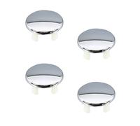 4 Pieces Bathroom Basin Sink Round Tidy Trim Chrome Round Overflow Cover Rings Hole Replacement Ceramic Pots for Home,Sink,Bathroom,Kitchen(Single Layer)
