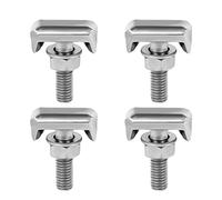 4 Pieces Battery Cable Bolt, Stainless Steel Battery Terminal T Bolt M6 Battery Pole Terminals Screw Silvery Car Battery T Bolt with Washer Replacement for Car Marine Boat