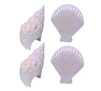 4 Pieces Beach Towel Clips,Strong Beach Chair Towel Clip Holder,Seashell,Conch Towel Clips Beach Towel Pegs for Sunbeds, Chairs and Sun Clothes Quilt Blanket (Shell)