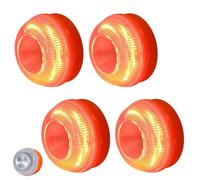 4 Pieces Beacon Light Strobe, 12v Led Strobe Warning Lights, Battery Flashing Beacon Magnet Car, Vehicle Caution LightsStrobe, Magnetic Base for Forklift Truck Tractor Car Bus Construction