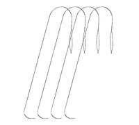 4 Pieces Bead Needle Big Eye Beading 15.5cm Metal Sewing Threading for Beads Large Big Eye Curved Beading