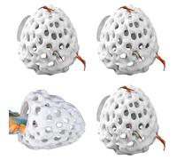 4 Pieces Betta Lair - Betta Fish House - Fish Tank Hiding Spots - Aquarium Fish Shelter - Hole Hollow Betta Fish Cave - Aquarium Swim Through Cave Decoration | For Small Fish Shrimp Betta