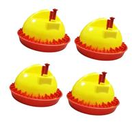 4 Pieces Bird Water Feeder with Automatic Supply Strong and Compact Design for Small Poultry Homesteading Poultry Supplies