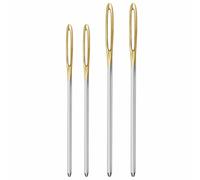 4 Pieces Blunt Steel Large-Eye Needles - Perfect for Sewing, Yarn Knitting, Tapestry, Darning or DIY Crafting - Includes Bodkin Needle and Darning Needles for Wool,Needles for Sewing
