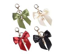 4 Pieces Bow Keychain, Cute Sweet Keychain, Bag Ornament, Women's Keychain, Simple Design Keychain