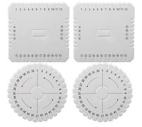 4 pieces Braiding Disks Set,Braiding Disk Round and Square Foam Disks Set,Versatile Braiding Disks,Versatile Beading Cord Braiding Plate for Craft Lovers Handmade DIY Bracelet Jewelry Knitting Tool