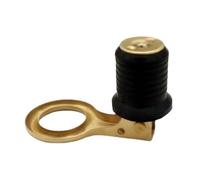 4 Pieces Brass Boat Drain Plugs, Snap Lock Baitwell Plug O Handle (19mm)
