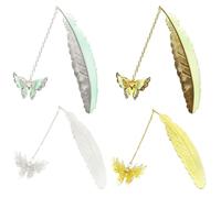 4 Pieces Butterfly Bookmarks, Ele Bookmarks, Creative Gifts, Retro Metal Bookmarks, Reading Accessories.