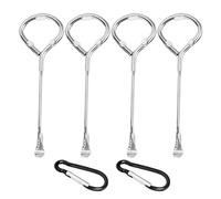 4 Pieces Can Opener and 2 Pieces Carabiner, Simple Can Opener, Metal Can Opener, Can Opening Tools, Portable Can Opener, Manual Can Opening Tool