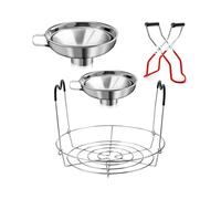 4 Pieces Canning Kit, 1PC Canning Rack+ 1PC Canning Jar Lifter Tong
