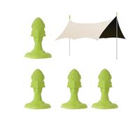 4 Pieces Canopy Pole Hat - Awning Pole Cap, Luminous Camping Tent Pole, Cap Outdoor Replacement Pole, Rocket Shape For Camping, Hiking. Pack of 4 For Awning Pole -