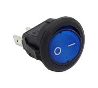 4 pieces car 220V round rocker boat LED light switch SPST ON/OFF control(Blue)