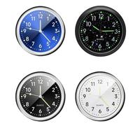 4 Pieces Car Clocks, 4 Pieces Double Sided Tape, Mini Quartz Watch, Metal Clock Watch, Car Accessories