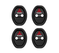 4 Pieces Car Door Latch Cover for Mitsubishi ASX Eclipse Lancer Outlander Pajero L200, Car Door Lock Cover Protection Foldable Silicone Door Lock Protection Cover Accessories for Cars